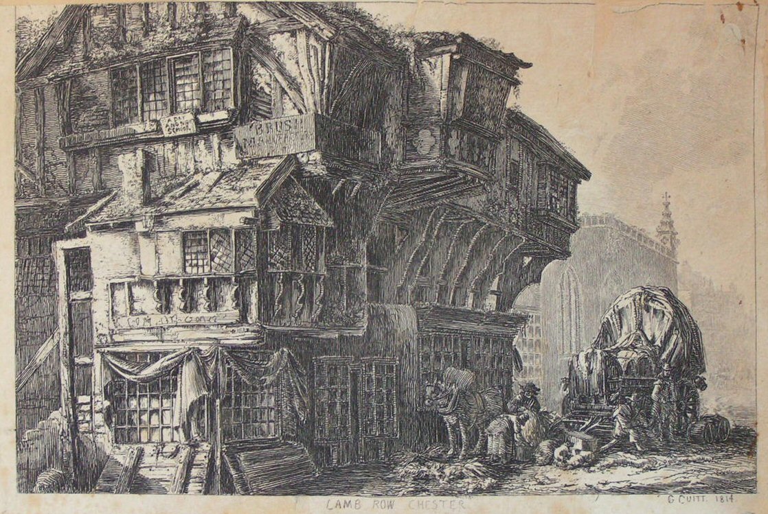 Etching - Lamb Row, Chester - Cuitt